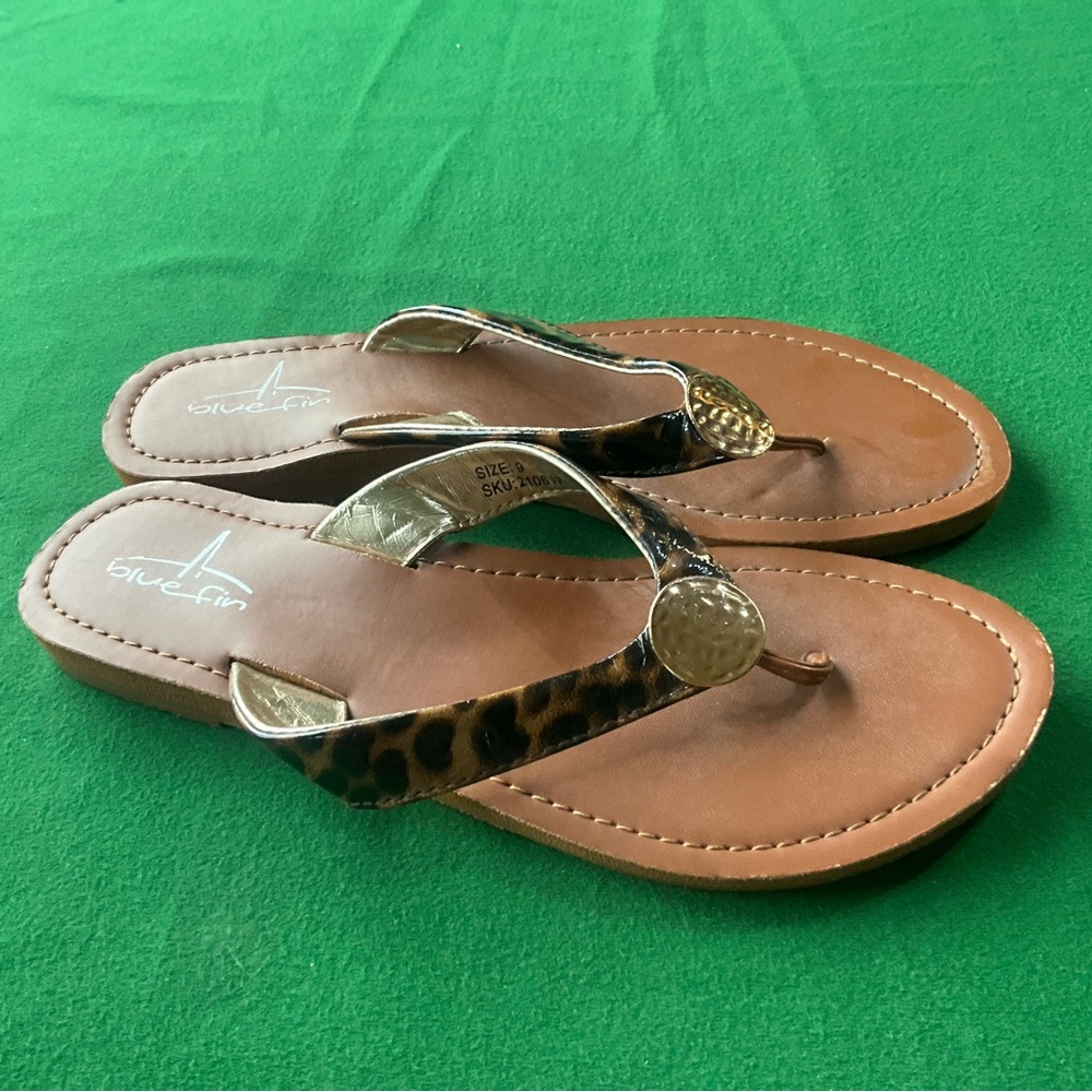 Ladies size 9 blue fin sandals - Picture 4 of 8